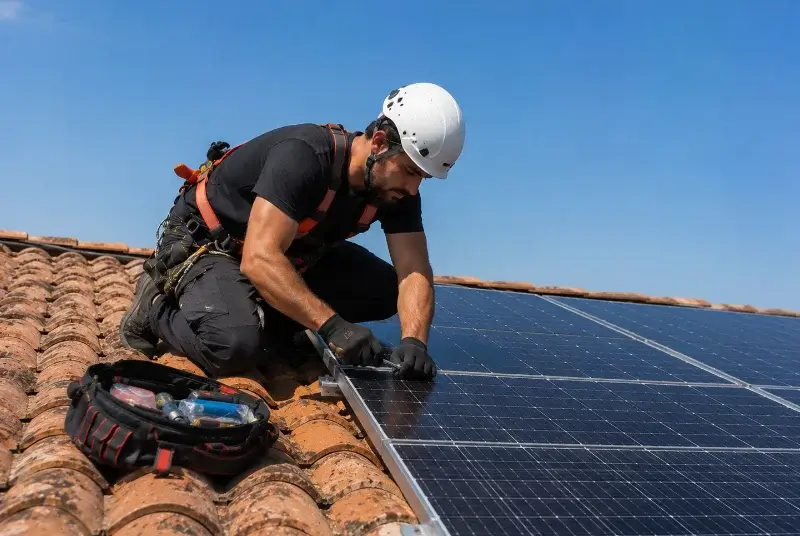 Maintenance et monitoring de panneaux solaires à Savennières
